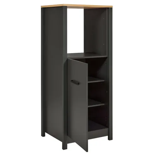 Cucina Modulare Sottolavello Pensile Colonna Antracite Rovere 300 cm