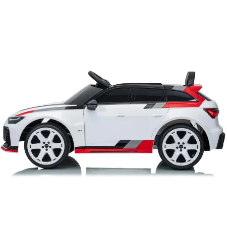 Auto Elettrica Bambini Audi RS6 GT Bianco 12V con LED Radiocomando