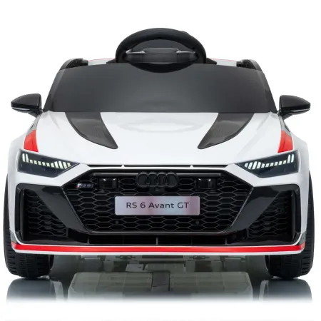 Auto Elettrica Bambini Audi RS6 GT Bianco 12V con LED Radiocomando