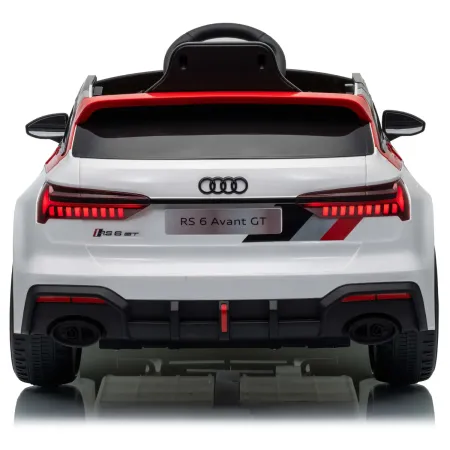 Auto Elettrica Bambini Audi RS6 GT Bianco 12V con LED Radiocomando