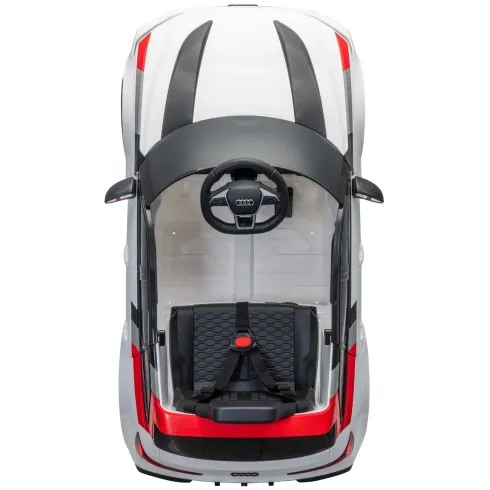 Auto Elettrica Bambini Audi RS6 GT Bianco 12V con LED Radiocomando