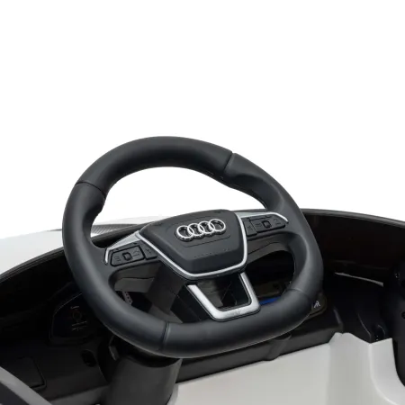 Auto Elettrica Bambini Audi RS6 GT Bianco 12V con LED Radiocomando