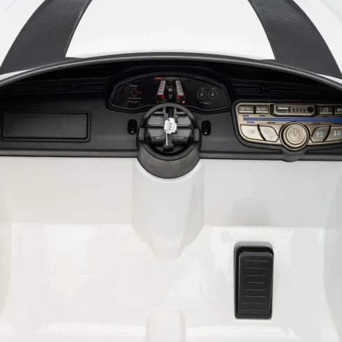 Auto Elettrica Bambini Audi RS6 GT Bianco 12V con LED Radiocomando