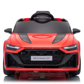 Auto Elettrica Bambini Audi RS6 GT Rosso 12V con LED Radiocomando 2