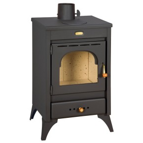 Cucina Stufa a Legna 9 12 Kw in Acciaio Caminetto Camino Vetro Economica Carbone 2