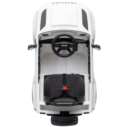 Defender Small Macchina Elettrica per Bambini 12V Bianco MP3 Luci LED