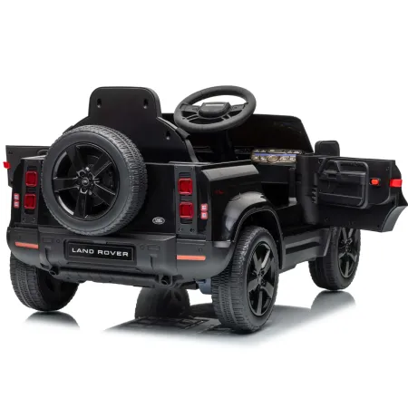 Defender Small Macchina Elettrica per Bambini 12V Nero MP3 Luci LED