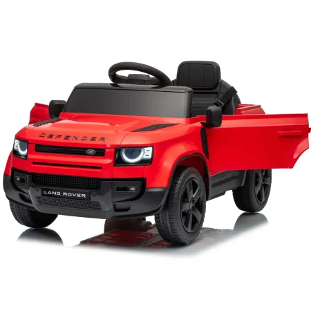 Defender Small Macchina Elettrica per Bambini 12V Rosso MP3 Luci LED