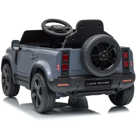Defender Small Macchina Elettrica per Bambini 12V Grigio MP3 Luci LED