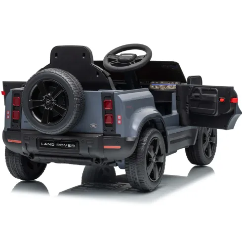 Defender Small Macchina Elettrica per Bambini 12V Grigio MP3 Luci LED