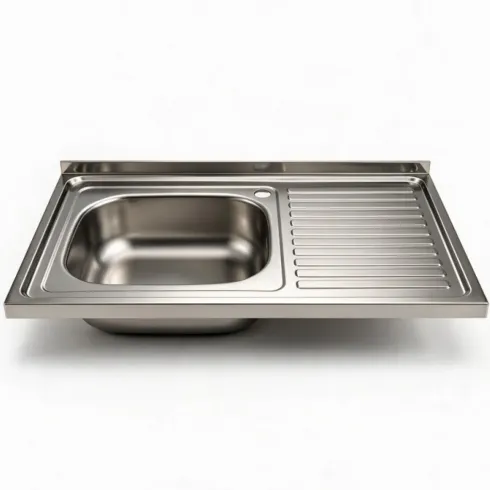 Lavandino Lavello da Cucina 80x50 cm 1 vasca con Gocciolatoio Destro