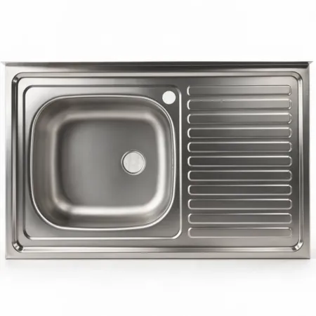 Lavandino Lavello da Cucina 80x50 cm 1 vasca con Gocciolatoio Destro