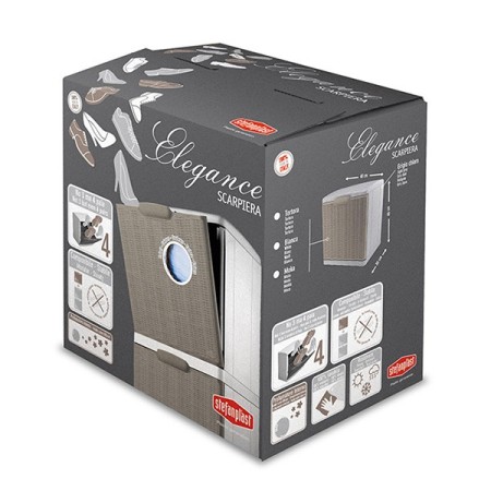 Scarpiera in Plastica Bianca Modulare Slim Salvaspazio Armadio Porta Scarpe