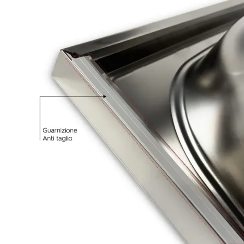 Lavandino Lavello da Cucina 80x50 cm 1 vasca con Gocciolatoio Destro