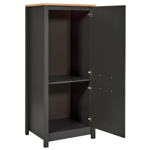 Cucina Componibile 430 cm Legno Antracite Rovere 6 Mobili Coordinati