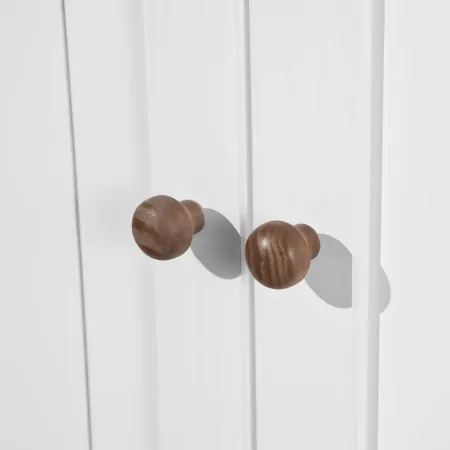 Mobile Credenza 3 Ante 3 Cassetti Bianco Noce Madia Dispensa da Soggiorno Cucina