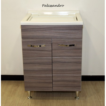 Lavatoio in Resina 60x50 Mobile 2 Ante Lavanderia Vasca Tavola Lavapanni Pilozzo