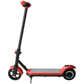 Monopattino Elettrico 24V per Bambini Rosso Pieghevole 3 Velocità LED 2