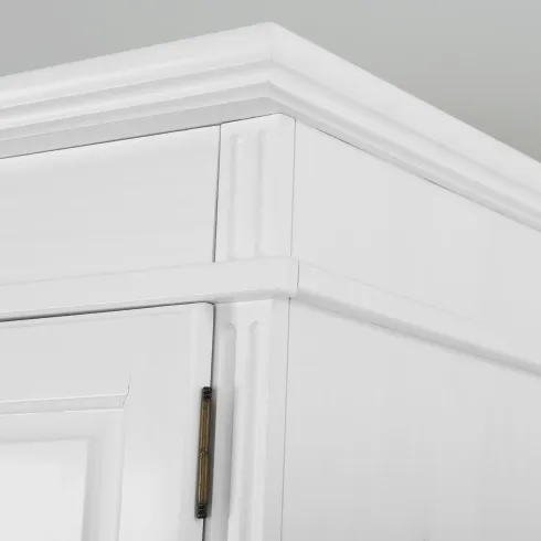 Armadio 2 Ante 2 Cassetti h 200 Bianco Ripiani Cassetti Mobile Cabina Guardaroba