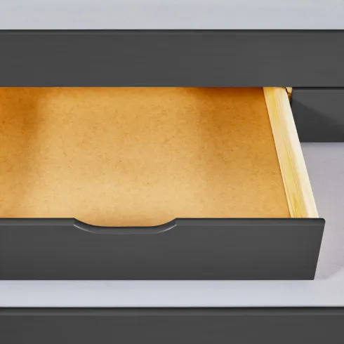 Divano Letto 2 Letti Singoli Doghe 90x200 Grigio Cassetti Contenitore Estraibile