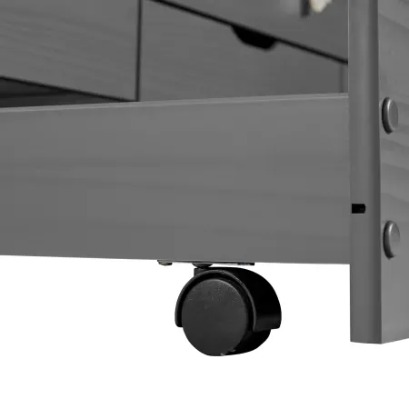 Divano Letto 2 Letti Singoli Doghe 90x200 Grigio Cassetti Contenitore Estraibile
