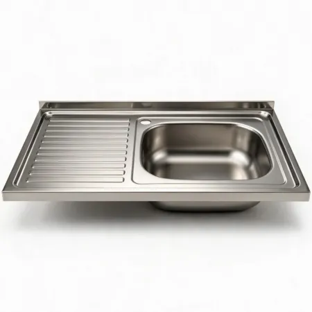 Lavello Lavandino da Cucina 80x50 cm 1 vasca con Gocciolatoio Sinistro