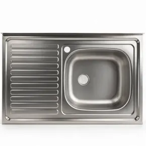 Lavello Lavandino da Cucina 80x50 cm 1 vasca con Gocciolatoio Sinistro 2