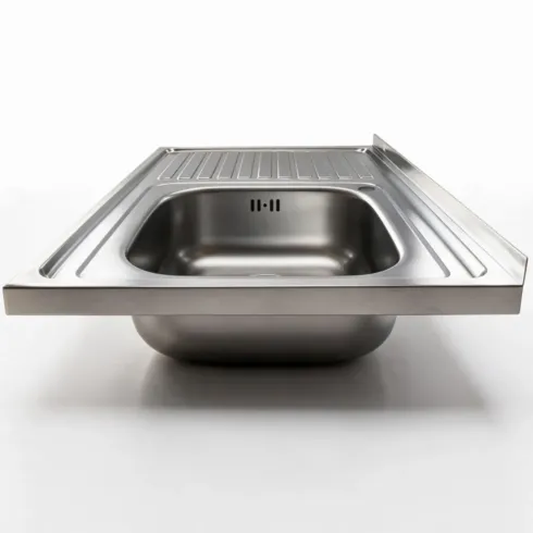 Lavello Lavandino da Cucina 80x50 cm 1 vasca con Gocciolatoio Sinistro