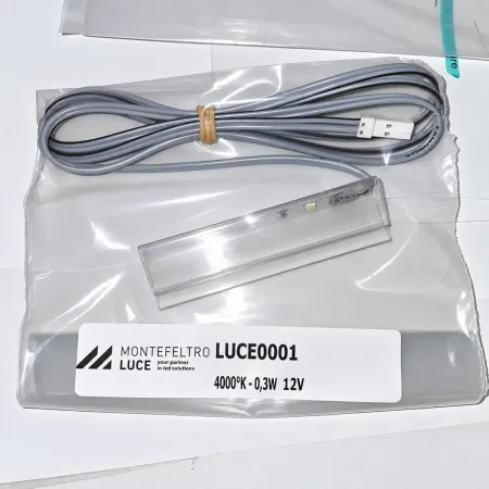 Luce LED per Ripiano in Vetro 12V 0,3W 4000K Blu con Trasformatore