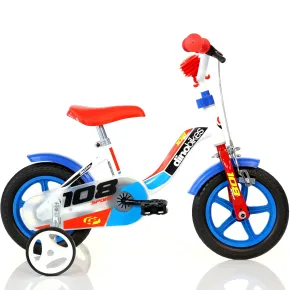 Outlet Bicicletta per Bambino 10" con Rotelle 2 3 4 anni Bianco