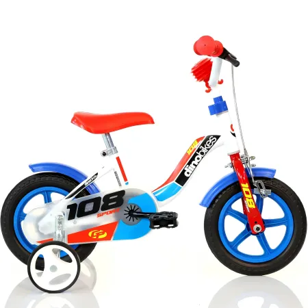 Outlet Bicicletta per Bambino 10" con Rotelle 2 3 4 anni Bianco
