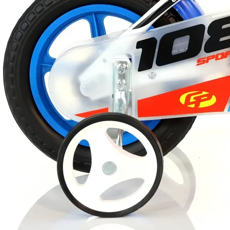 Outlet Bicicletta per Bambino 10" con Rotelle 2 3 4 anni Bianco