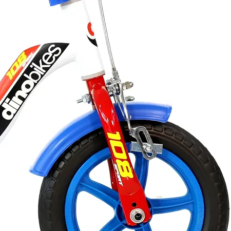 Outlet Bicicletta per Bambino 10" con Rotelle 2 3 4 anni Bianco
