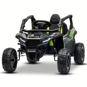 Auto Elettrica per Bambini Kawasaki Buggy 12V Nero con Radiocomando 2