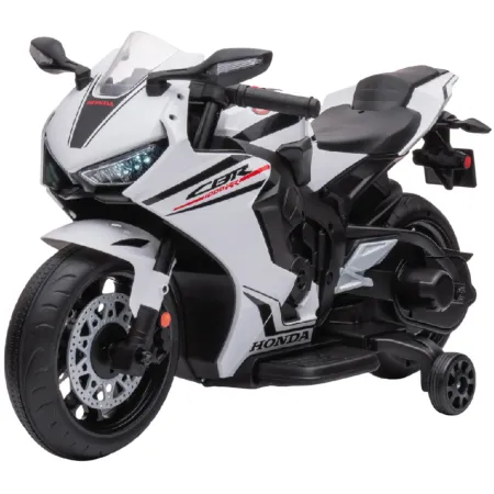 Moto Elettrica per Bambini Honda CBR1000RR 10,2V Bianco con LED