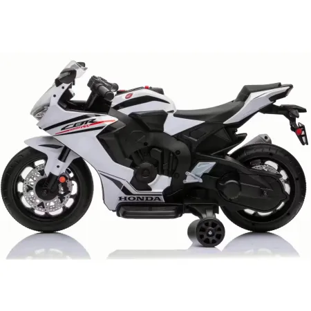 Moto Elettrica per Bambini Honda CBR1000RR 10,2V Bianco con LED