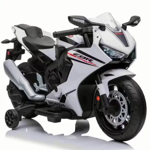 Moto Elettrica per Bambini Honda CBR1000RR 10,2V Bianco con LED