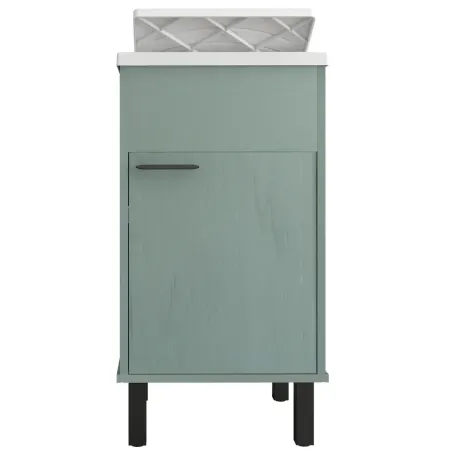 Mobile Lavatoio 45x50x85 cm in PVC Verde Vasca in PP Interno Esterno