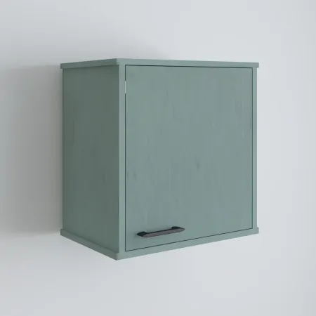 Pensile Lavanderia 46,5x34x52,5 cm in PVC Verde con Ripiano Interno