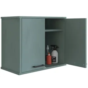 Pensile Lavanderia 60x34x52,5 cm in PVC Verde Ripiano Doppia Anta 2