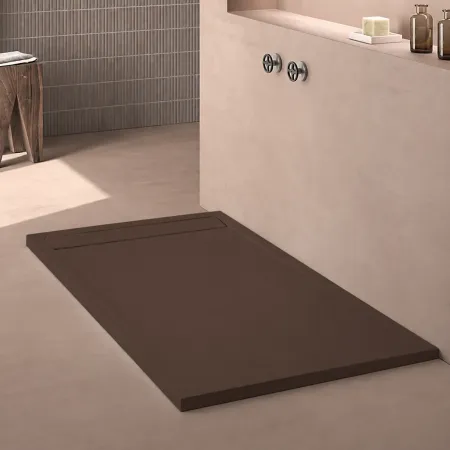 Piatto Doccia Slim Marrone da 70 a 210 cm con Piletta | BricoShop24