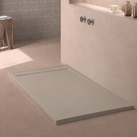 Piatto Doccia Slim Moka in Marmo Resina Filo Pavimento | BricoShop24