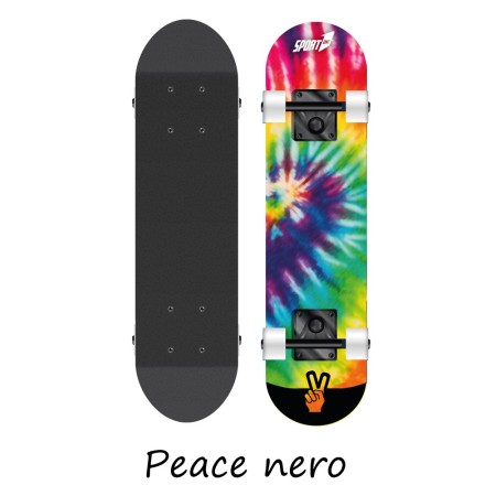 Tavola Skateboard Bambino 70 cm in Legno Ruote Max 50 kg Skate per Ragazzi Hippy
