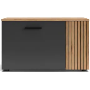 Credenza 2 Ante Reversibile Madia Multiuso Antracite Rovere Soggiorno 2