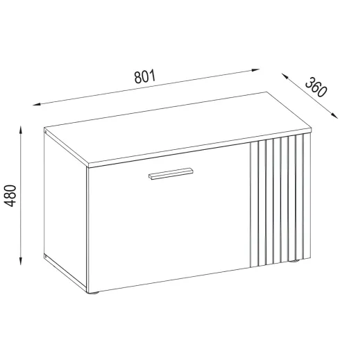 Credenza 2 Ante Reversibile Madia Multiuso Antracite Rovere Soggiorno