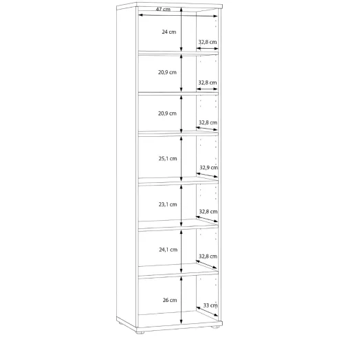 Mobile Scarpiera con Specchio Rovere Armadio Salvaspazio 6 Ripiani