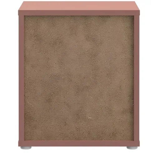 Comodino Camera da Letto 2 Cassetti Rosso Terracotta Moderno 50 cm