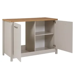 Mobili Cucina Componibile con Base Sottolavello Pensile Beige Rovere 2