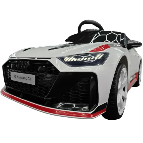 Macchina Elettrica Bambini Audi RS6 Avant GT 12V Bianco Telecomando
