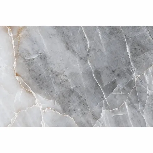 Pannello Decorativo da Parete in PVC Effetto Marmo Grigio 122x300 cm